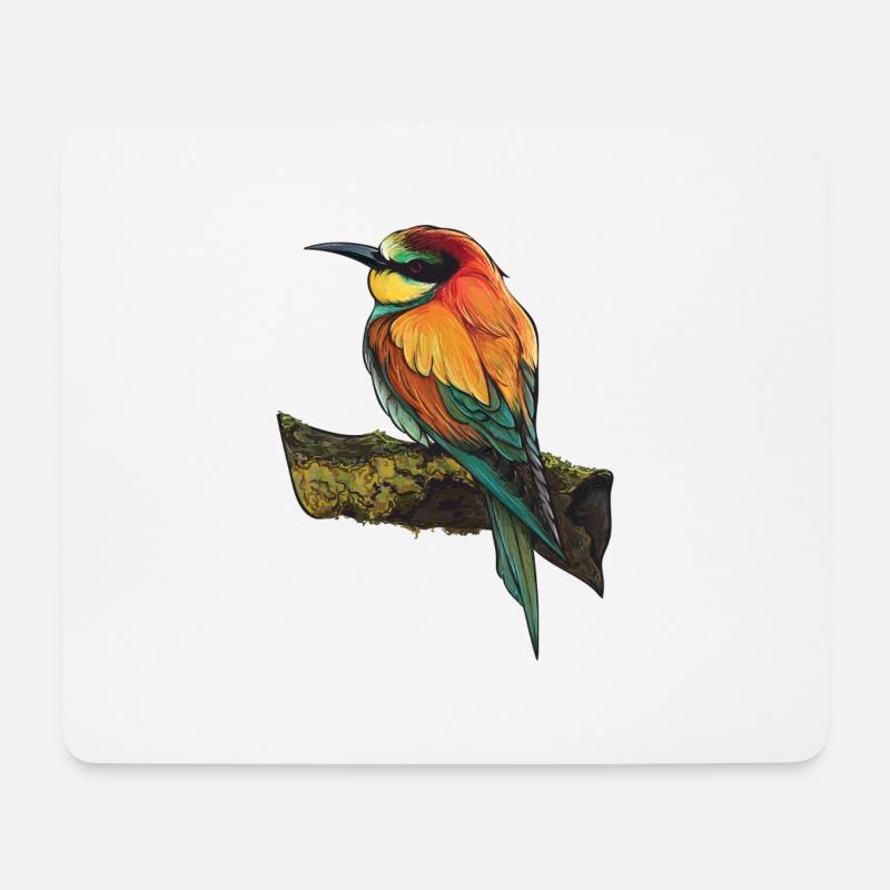 Vogel - Mousepad (Querformat) - Weiß
