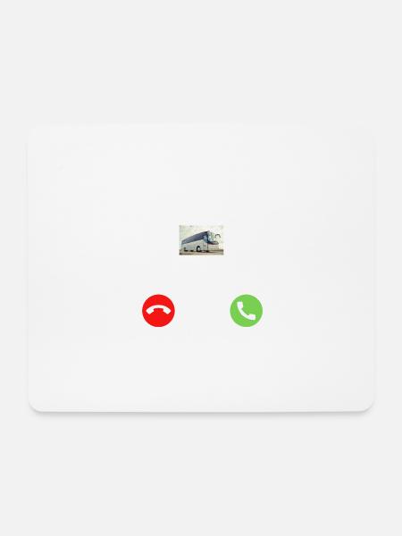 Mein Bus ruft an, ich muss los! - Mousepad (Querformat) - Weiß
