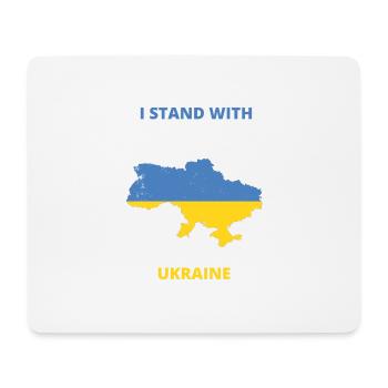 Je soutiens l’Ukraine - Tapis de souris (format paysage) - blanc - Devant