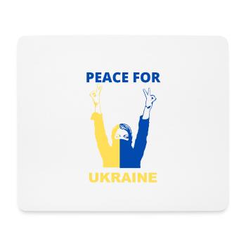 PEACE FOR UKRAINE - Mouse Pad (horizontal) - white - Front