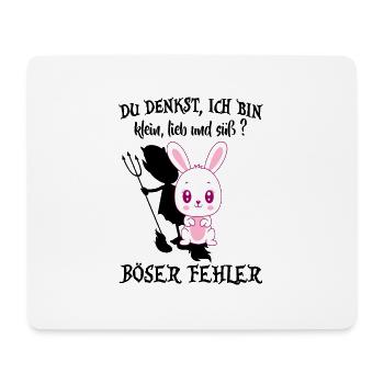 kleiner teufel devil klein lieb süß dreizack - Mousepad (Querformat) - Weiß - Vorne
