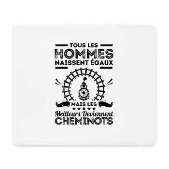Les meilleurs deviennent CHEMINOTS - Tapis de souris (format paysage) - blanc - Devant