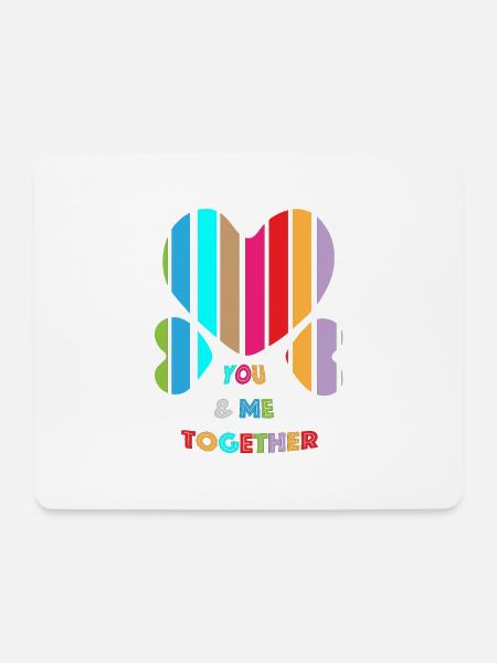 du und ich, gemeinsam - Mousepad (Querformat) - Weiß