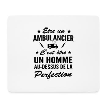 perfection ambulancier / humour ambulancier - Tapis de souris (format paysage) - blanc - Devant