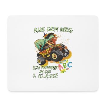 Einschulung 2022 Dino Monster Truck Shirt - Mousepad (Querformat) - Weiß - Vorne