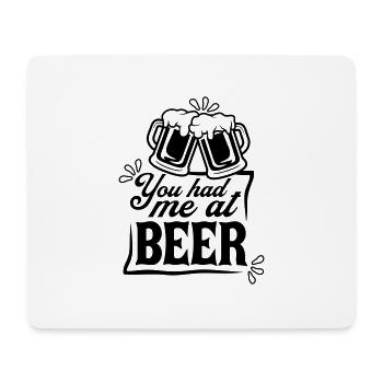 Bier Überredet Spruch - Mousepad (Querformat) - Weiß - Vorne