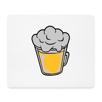 Bière comique vue d’en haut - Tapis de souris (format paysage) - blanc - Devant