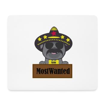 Most wanted - Mousepad (Querformat) - Weiß - Vorne