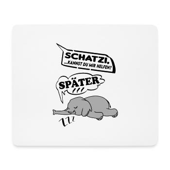 Schatzi kannst du mir helfen Elefant Help me - Mousepad (Querformat) - Weiß - Vorne