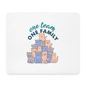 team familie katze hundesport elternzeit witzig - Mousepad (Querformat) - Weiß - Vorne