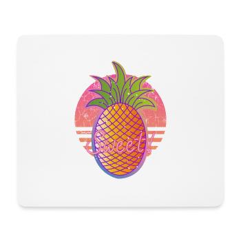Sweet Ananas Retro - Mousepad (Querformat) - Weiß - Vorne