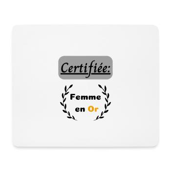 Certifiée : Femme en or - Tapis de souris (format paysage) - blanc - Devant