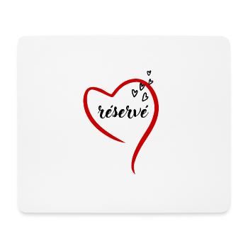 réservé, Sprüche für Männer und Frauen, Geschenk - Mousepad (Querformat) - Weiß - Vorne