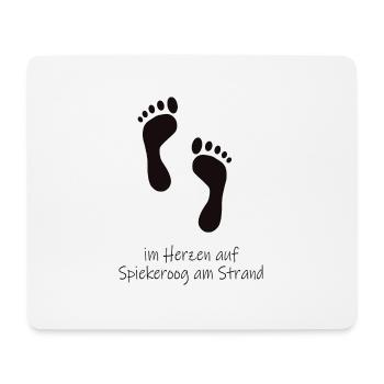 Im Herzen auf Spiekeroog - Mousepad (Querformat) - Weiß - Vorne