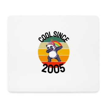 Cool Since 2005 Retro Dabbing Panda 17th Birthday - Mouse Pad (horizontal) - white - Front