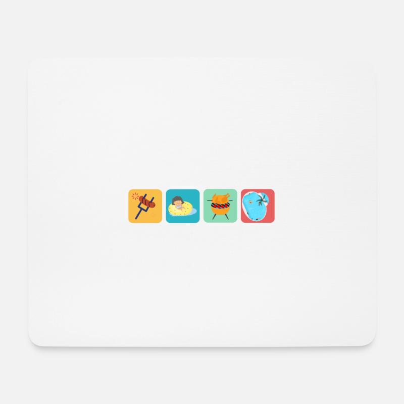 Sommer - Mousepad (Querformat) - Weiß