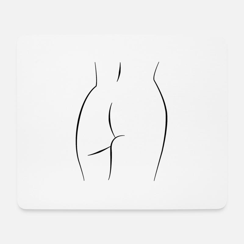 Dessin au trait d’un - Tapis de souris (format paysage) - blanc