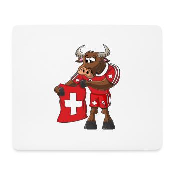 Swiss Bull - Mouse Pad (horizontal) - white - Front