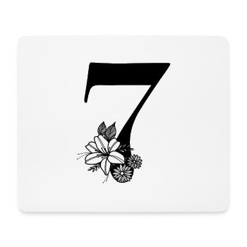 Number 7 - Mouse Pad (horizontal) - white - Front