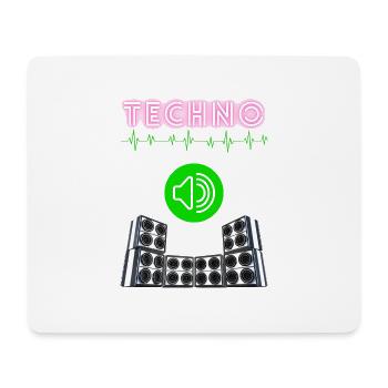 Ihr wisst wie es ist . TECHNO lebt man - Mousepad (Querformat) - Weiß - Vorne