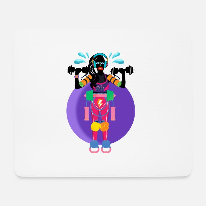 Sportskanone - Mousepad (Querformat) - Weiß