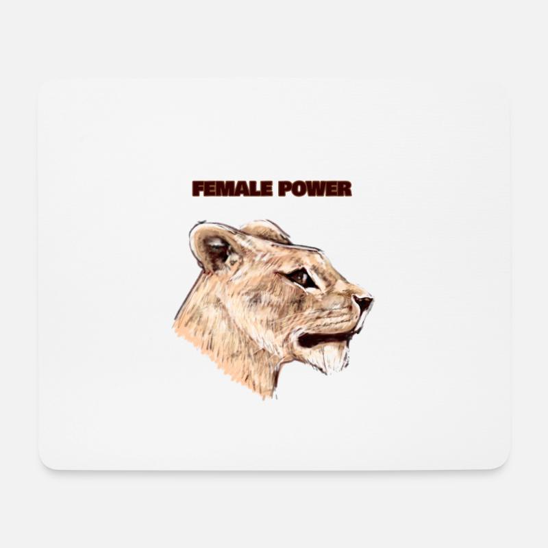 FEMALE POWER - Mouse Pad (horizontal) - white