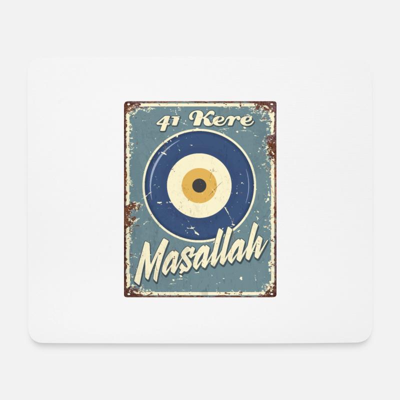 Nazar - Mousepad (Querformat) - Weiß