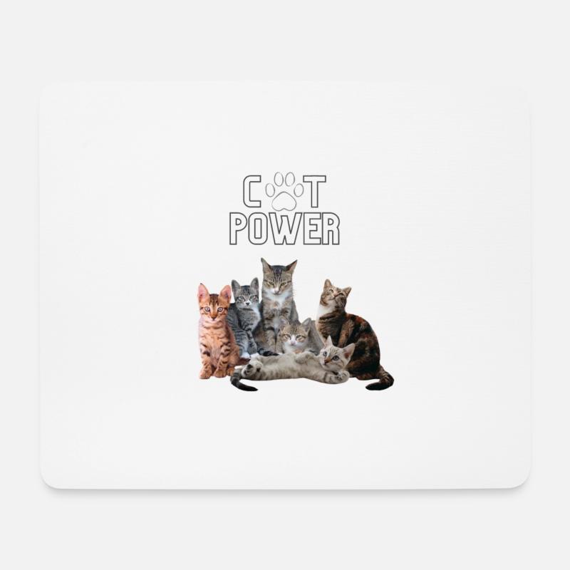 Cat Power - Mousepad (Querformat) - Weiß