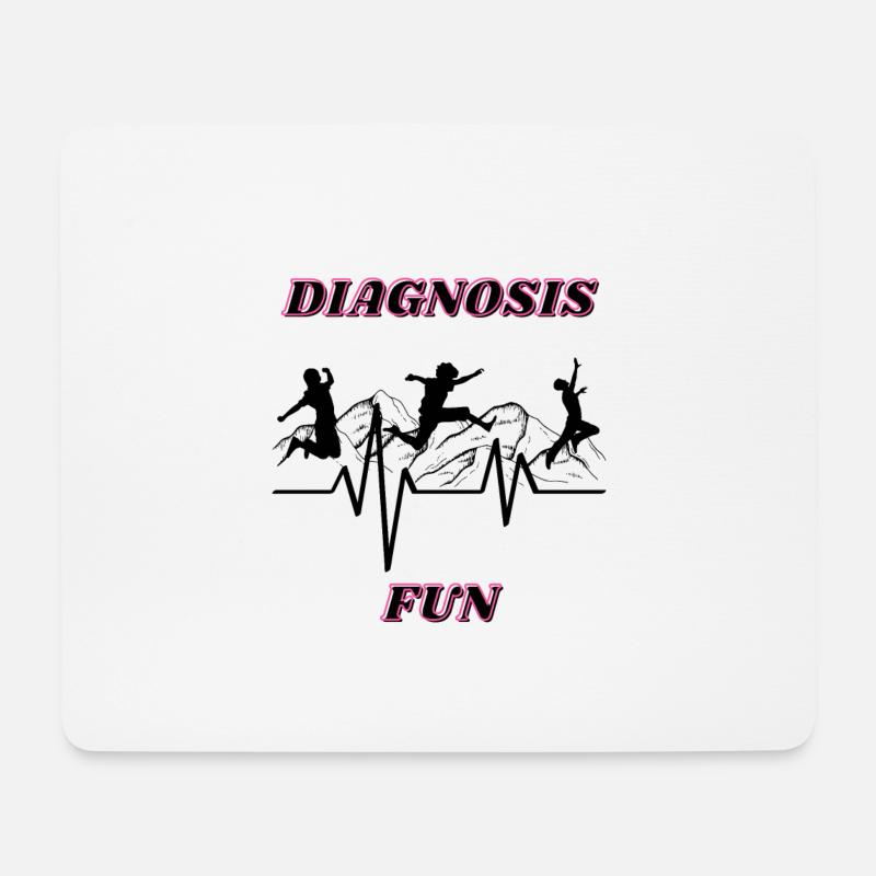 Diagnose Spaß - Mousepad (Querformat) - Weiß