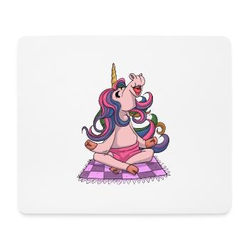 Yoga Unicorn - Mouse Pad (horizontal) - white - Front
