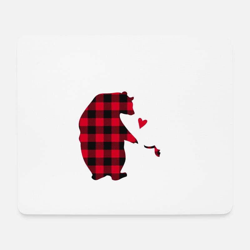 Mama Bear - Mousepad (Querformat) - Weiß