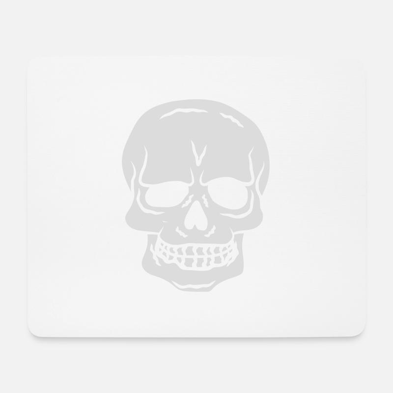 Design Totenkopf Horror Halloween - Mousepad (Querformat) - Weiß