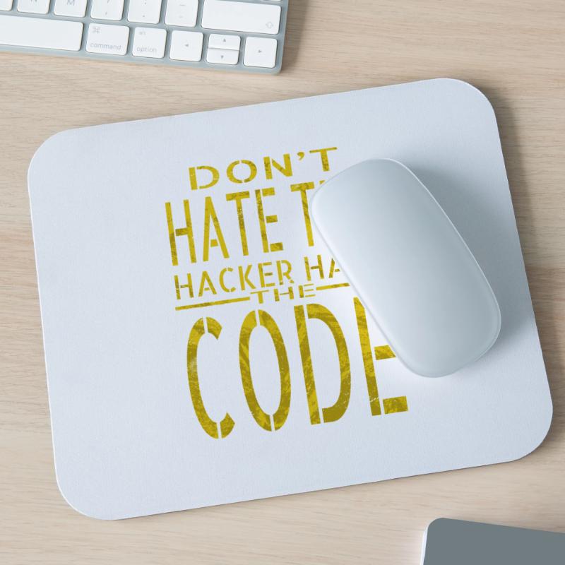 bday anniversaire cadeau idée hack out hacking coder Tapis de souris (format paysage)