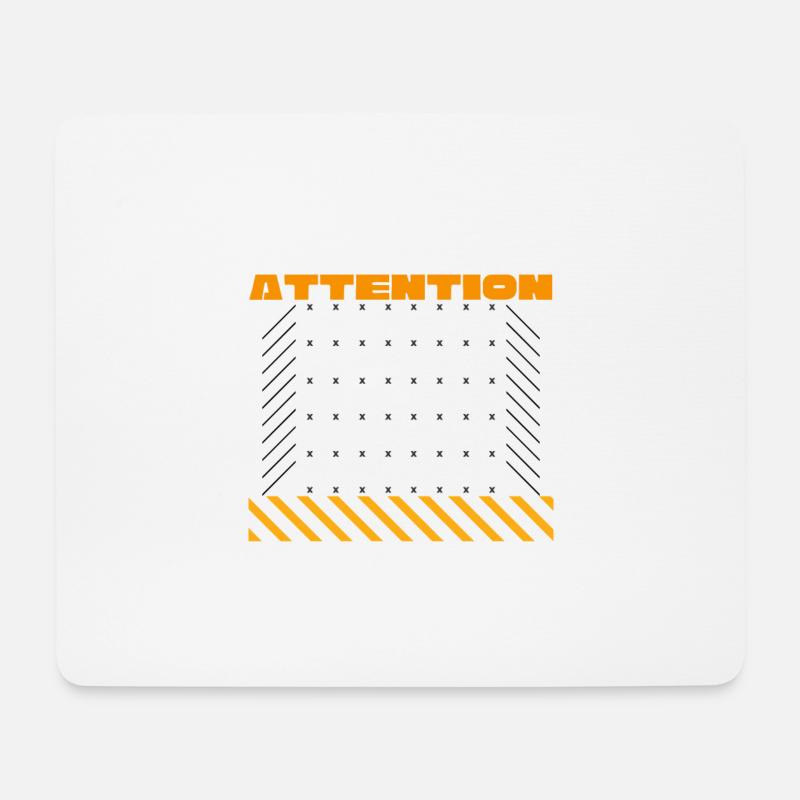 Achtung Achtung - Mousepad (Querformat) - Weiß
