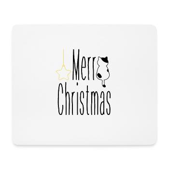 Pfotschafter Weihnachten - Merry Christmas Katze - Mousepad (Querformat) - Weiß - Vorne