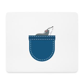 Forest Animal Forest Dweller Gift Chest Pocket Wolf - Tapis de souris (format paysage) - blanc - Devant