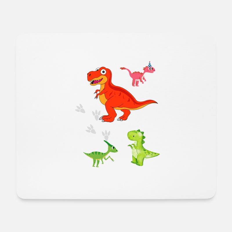 Dino - Mousepad (Querformat) - Weiß