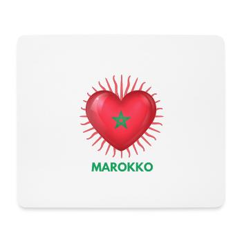 Coupe du Monde au Qatar J’aime le Maroc Marchandises - Tapis de souris (format paysage) - blanc - Devant