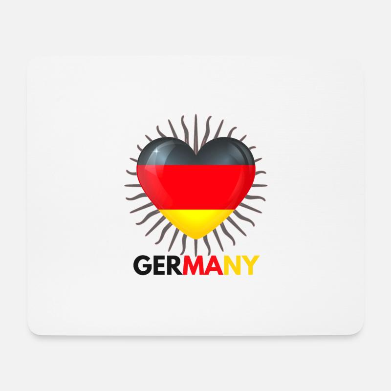 WM in Katar i Love Germany Fanartikel - Mousepad (Querformat) - Weiß