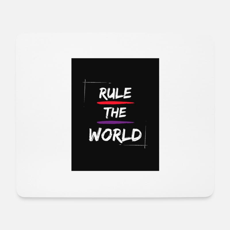Regel die Welt - Mousepad (Querformat) - Weiß