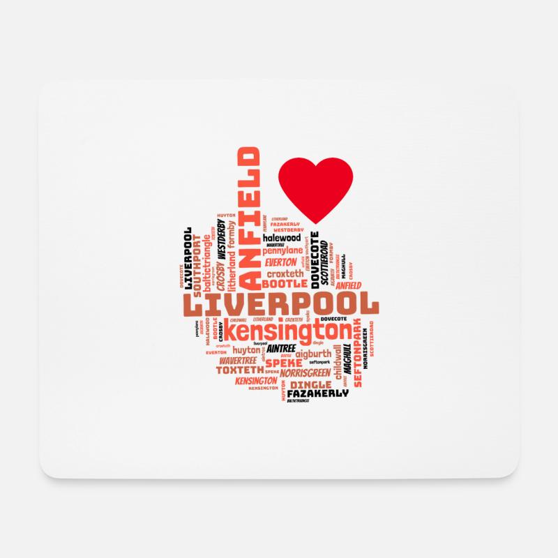 Liverpool - Mousepad (Querformat) - Weiß
