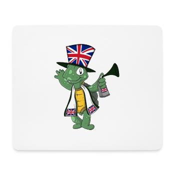England Fan Turtle - Mouse Pad (horizontal) - white - Front