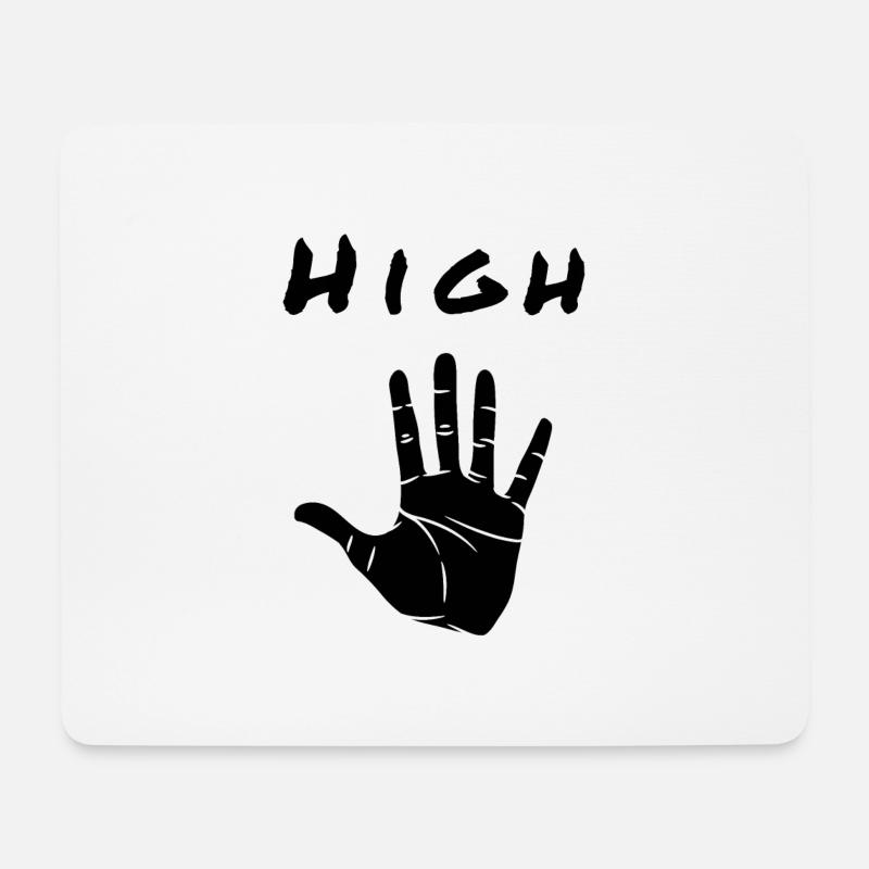 High 5 - Mousepad (Querformat) - Weiß