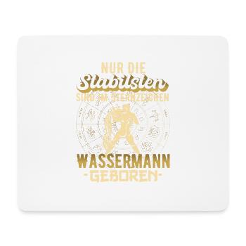 Sternzeichen Wassermann Wassermänner Geschenk - Mousepad (Querformat) - Weiß - Vorne