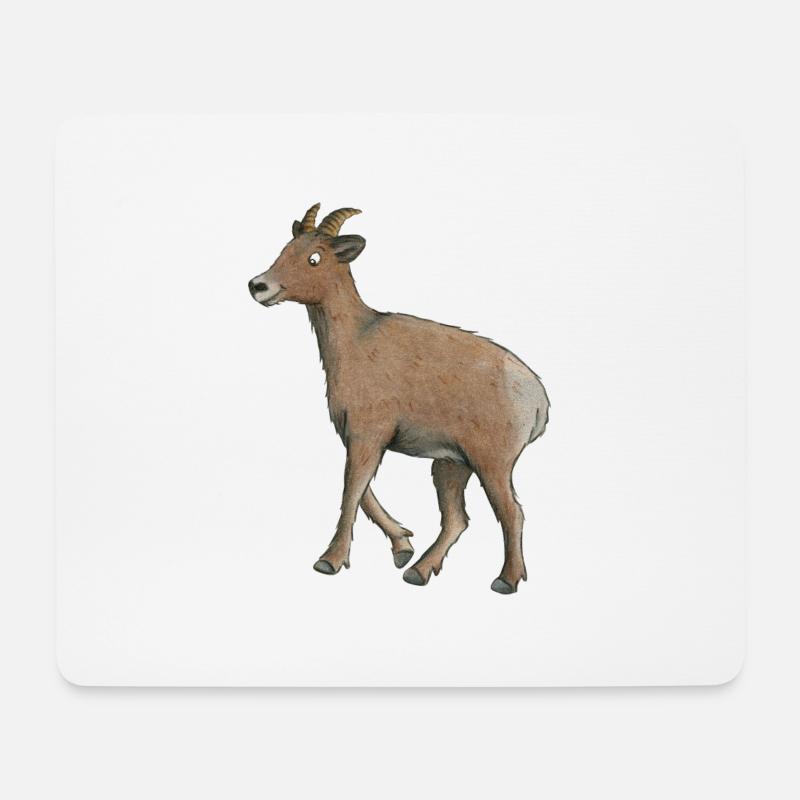 mountain goat - Mouse Pad (horizontal) - white