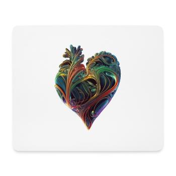 Herz - Mousepad (Querformat) - Weiß - Vorne