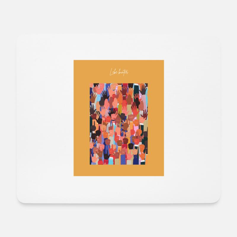 lebe bunter - Mousepad (Querformat) - Weiß