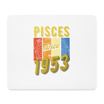 Poissons 1953 Anniversaire Zodiac Cadeau - Tapis de souris (format paysage) - blanc - Devant