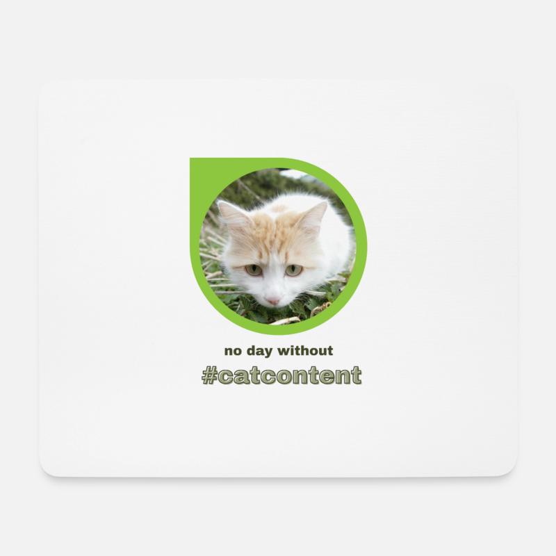 catcontent - Mousepad (Querformat) - Weiß