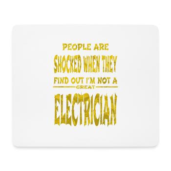 drôle de citation électricien humour artisanat café - Tapis de souris (format paysage) - blanc - Devant